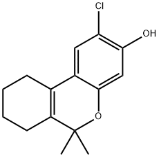 7,8,9,10-Tetrahydro-6,6-dimethyl-2-chloro-6H-dibenzo[b,d]pyran-3-ol 结构式