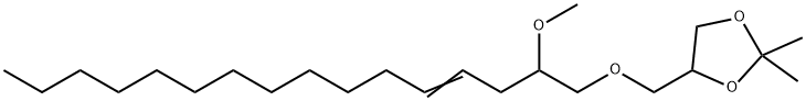 4-[[(2-Methoxy-4-hexadecenyl)oxy]methyl]-2,2-dimethyl-1,3-dioxolane 结构式
