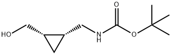 Carbamic acid, [[2-(hydroxymethyl)cyclopropyl]methyl]-, 1,1-dimethylethyl 结构式