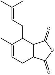 3A,4,7,7A,-四氢-5-甲基-4-(3-甲基-2-丁烯基)-1,3-异苯并呋喃二酮 结构式