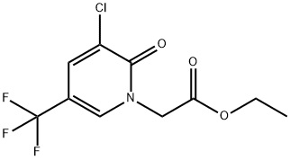 Ethyl 2-[3-chloro-2-oxo-5-(trifluoromethyl)pyridin-1-yl]acetate 结构式