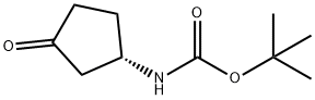 [(1S)-3-氧代环戊基]氨基甲酸叔丁酯 结构式