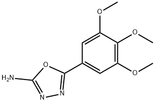 [5-(3,4,5-三甲氧苯基)-1,3,4-恶二唑-2-基]胺 结构式