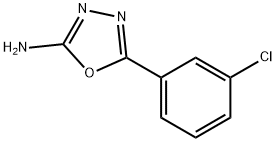 [5-(3-氯苯基)-1,3,4-恶二唑-2-基]胺 结构式