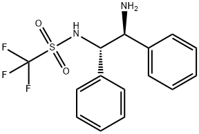 N-[(1S,2S)-2-氨基-1,2-二苯基乙基]-1,1,1-三氟甲磺酸酰胺 结构式