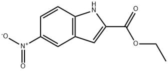 5-硝基吲哚-2-羧酸乙酯 结构式