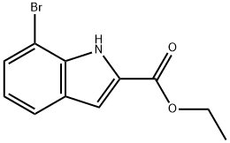 7-溴-1H-吲哚-2-甲酸乙酯 结构式
