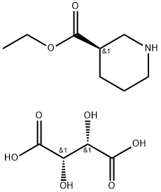 (R)-3-哌啶甲酸乙酯-L-酒石酸盐 结构式