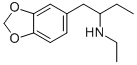 N-乙基-1-(3,4-亚甲二氧基苯基)-2-丁胺 结构式