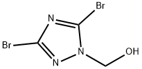 (3,5-二溴-1H-1,2,4-三唑-1-基)甲醇 结构式