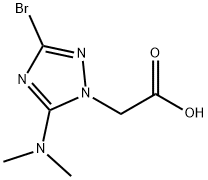 [3-溴-5-(二甲基氨基)-1H-1,2,4-三唑-1-基]乙酸 结构式