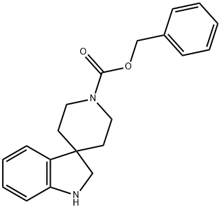 螺[吲哚啉-3,4'-哌啶]-1'-羧酸苄酯 结构式