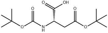 叔丁氧羰基-L-天冬氨酸-4-叔丁酯 结构式
