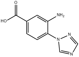 3-氨基-4-(1H-1,2,4-三唑-1-基)苯甲酸 结构式