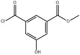 Benzoic acid, 3-(chlorocarbonyl)-5-hydroxy-, methyl ester (9CI) 结构式