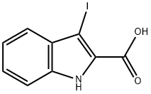 3-碘吲哚-2-羧酸 结构式