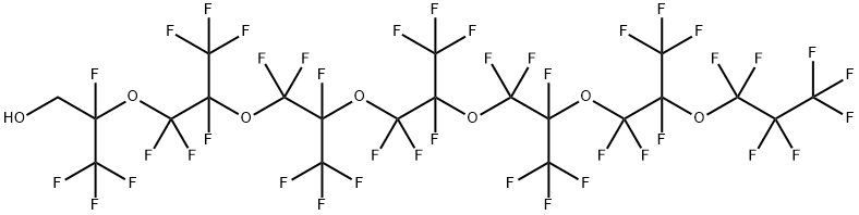 1H,1H-PERFLUORO(2,5,8,11,14,17-HEXAMETHYL-3,6,9,12,15,18-HEXAOXAHENEICOSAN-1-OL) 结构式
