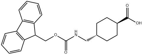 反式-4-(N-芴甲氧羰基氨基甲基)环己烷甲酸 结构式