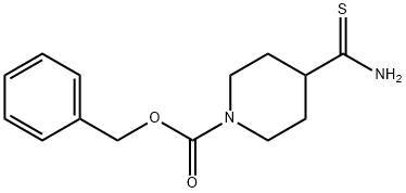 benzyl 4-[amino(thiocarbonyl)]piperidine-1-carboxylate 结构式