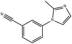 3-(2-甲基-1H-咪唑-1-基)苯甲腈 结构式