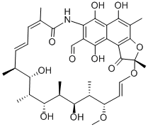 3-甲酰基-25-去乙酰基利福平 结构式