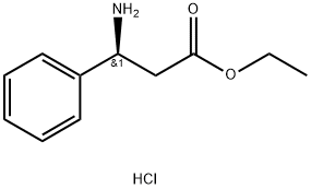 (S)-3-氨基-3-苯丙酸乙酯盐酸盐 结构式