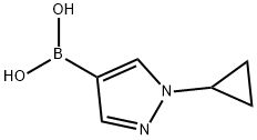 1-CYCLOPROPYLPYRAZOLE-4-BORONIC ACID 结构式