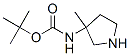 Carbamic acid, (3-methyl-3-pyrrolidinyl)-, 1,1-dimethylethyl ester, (-)- (9CI) 结构式