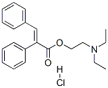 2-(二乙氨基)乙基(亚苄基)苯乙酸盐酸盐 结构式