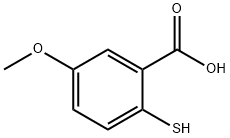 2-疏基-5-甲氧基苯甲酸 结构式