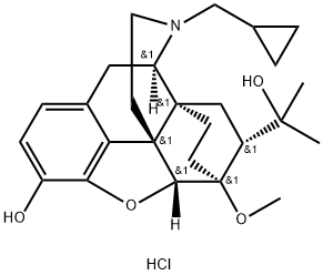 6,14-ETHENOMORPHINAN-7-METHANOL, 17-(CYCLOPROPYLMETHYL)-4,5-EPOXY-18,19-DIHYDRO-3-HYDROXY-6-METHOXY-ALPHA, ALPHA-DIMETHYL-(5ALPHA, 7ALPHA) HYDROCHLORIDE 结构式