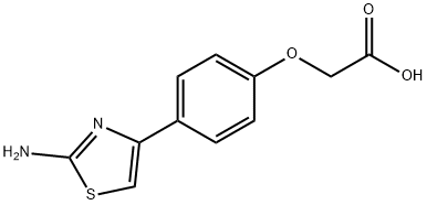 2-[4-(2-氨基-4-噻唑基)苯氧基]乙酸 结构式