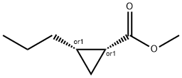 Cyclopropanecarboxylic acid, 2-propyl-, methyl ester, cis- (9CI) 结构式