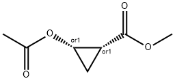 Cyclopropanecarboxylic acid, 2-(acetyloxy)-, methyl ester, cis- (9CI) 结构式