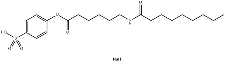 sodium 4-sulfophenyl-6-((1-oxononyl)amino)hexanoate 结构式