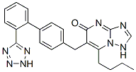 2-butyl-3-[[4-[2-(2H-tetrazol-5-yl)phenyl]phenyl]methyl]-1,5,7,9-tetra zabicyclo[4.3.0]nona-2,5,7-trien-4-one 结构式