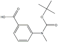 3-(N-BOC-甲基氨基)苯甲酸 结构式