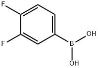 3,4-二氟苯硼酸 结构式