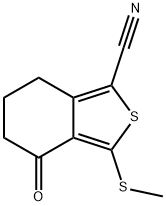 3-(甲硫基)-4-氧代-4,5,6,7-四氢苯并[C]噻吩-1-甲腈 结构式