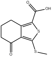 3-(甲硫基)-4-氧代-4,5,6,7-四氢苯并[C]噻吩-1-羧酸 结构式