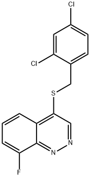 4-[(2,4-dichlorophenyl)methylsulfanyl]-8-fluoro-cinnoline 结构式