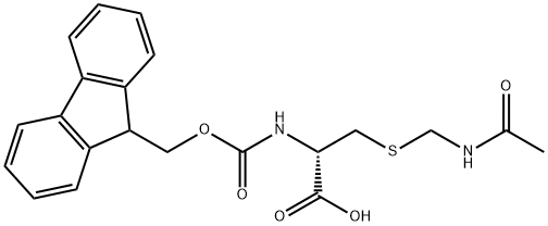 S-[(乙酰基氨基)甲基]-N-[芴甲氧羰基]-D-半胱氨酸 结构式