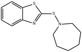 2-(HEXAMETHYLENEIMINOTHIO)BENZOTHIAZOLE 结构式