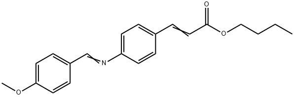 4-[(4-甲氧基苯亚甲基)氨基]肉桂酸正丁酯 结构式