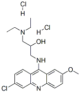 1-[(6-氯-2-甲氧基吖啶-9-基)氨基]-3-(二乙基氨基)丙烷-2-醇双盐酸盐 结构式