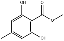 2,6-二羟基-4-甲基苯甲酸甲酯 结构式