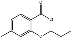 Benzoyl chloride, 4-methyl-2-propoxy- (9CI) 结构式