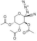 2,3,4-TRI-O-ACETYL-1-AZIDO-1-DEOXY-BETA-D-ARABINOPYRANOSYL CYANIDE 结构式