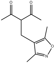 3-[(3,5-Dimethyl-4-isoxazolyl)methyl]-2,4-pentanedione 结构式