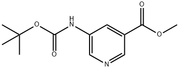 5-(BOC-氨基)烟酸甲酯 结构式